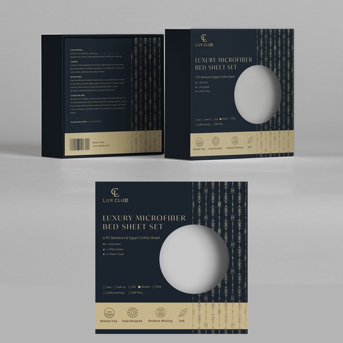 Design In-Store Packaging for Bed Sheets Design by Lisa Ly