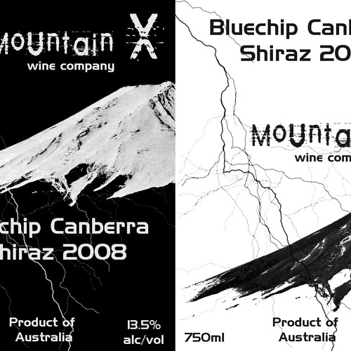 Mountain X Wine Label Design by hinterland