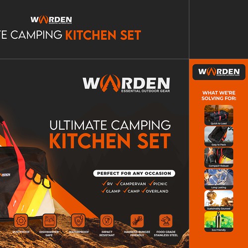 Camping Bag Retail Box design Design by ArtisteXz