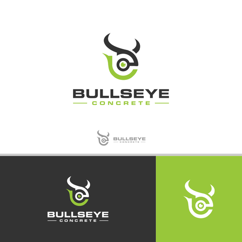 BULLSEYE-Concrete Company Logo Design by B"n"W