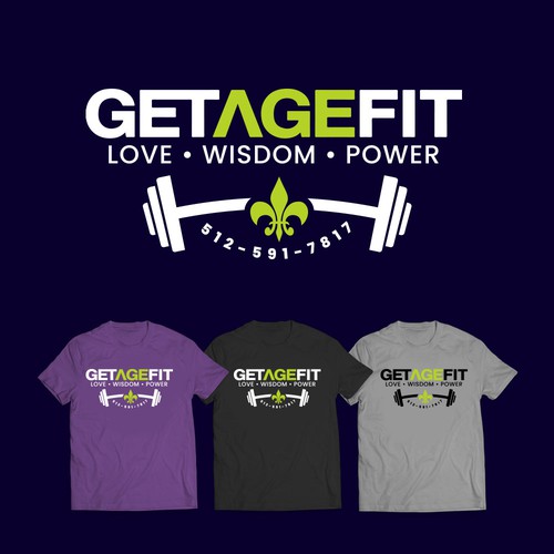 Create Bold, Dynamic Design for Get Age Fit Concierge Studio Apparel Design by A·mi·a·ble™