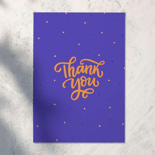 Thank you card design Design réalisé par Hanifa design