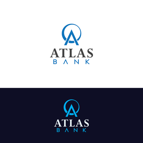 Logo for Atlas Online Bank. Design by Amisodoros