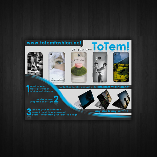 postcard or flyer for Totem Fashion Design by marmili