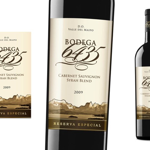Chilean Wine Bottle - New Company - Design Our Label! Design by Ploi7