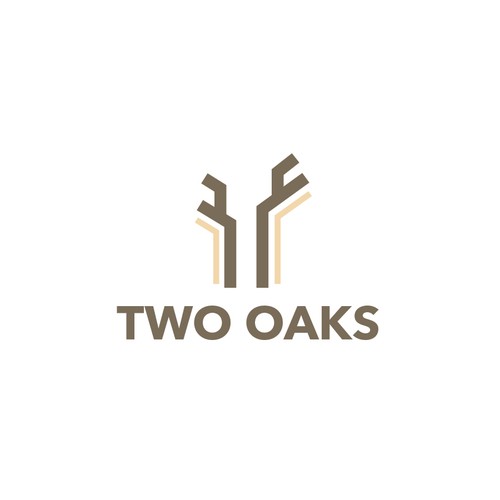 Construction, 3 business owners, use the work TWO oaks in our logo , very bold and intense  graphic Design by Jamuga