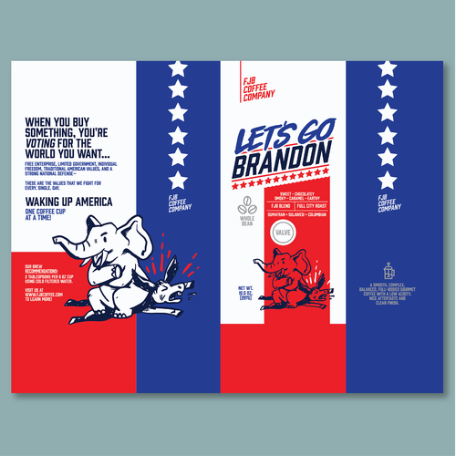 Coffee Bag design that appeals to "Let's Go Brandon" Coffee Drinkers Design réalisé par Shelby Criswell