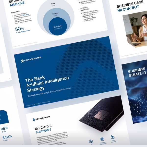 Columbia bank pitch deck