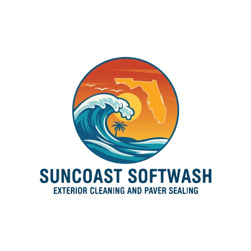 A logo for a softwash company that is appealing and inviting Diseño de CreCreature