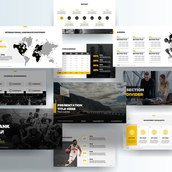 Design by George08 titled "Basketball Pitch Deck"