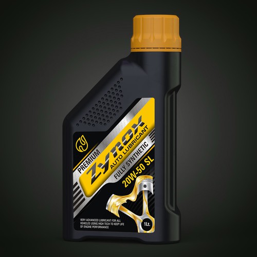 auto lubricant label design | strong , modern and powerful Design by Aalamvision