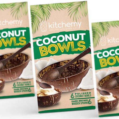 Coconut Bowls - Box Packaging Design Design by Aleina Co.