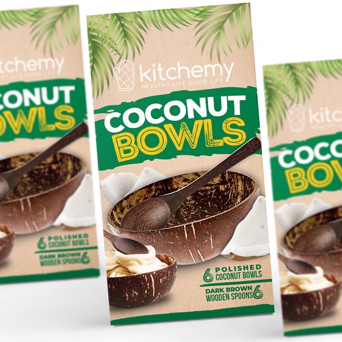 Coconut Bowls - Box Packaging Design Design by Aleina Design Studio