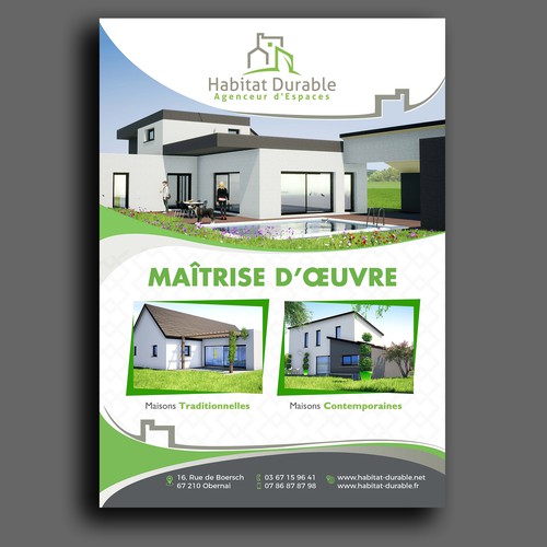 Flyer Affiche Constructeur De Maisons Postcard Flyer Or Print Contest 99designs