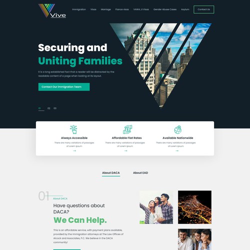 Immigration Work Permit Site Focused Redesign デザイン by AKDCreative