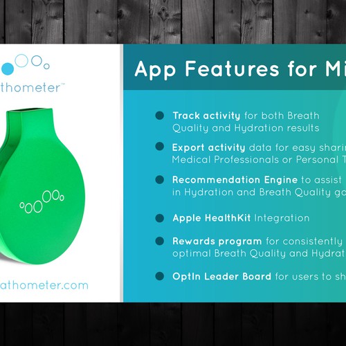 4 HOUR CONTEST - Mint by Breathometer - Indiegogo campaign banner design! Design by D'Signs..