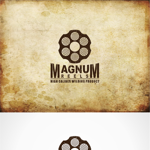 Create a vintage Magnum logo and brand identity for a welding accessories company. Design von zammax