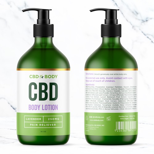 CBD Body Lotion Label Design Contest Design by bcra