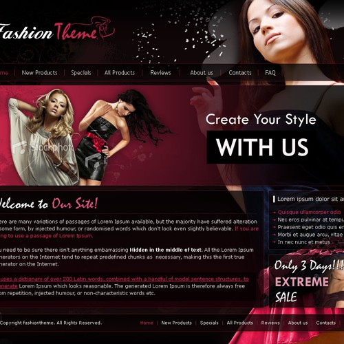 1-3 Page Website Template Design von PSdesigner