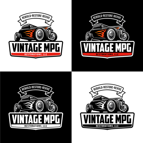 Vintage automotive restorations and customizations Design by Vandi septiawan