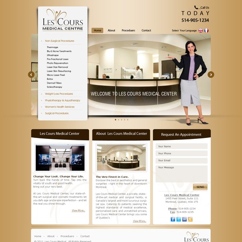 Les Cours Medical Centre needs a new website design Ontwerp door GWDS