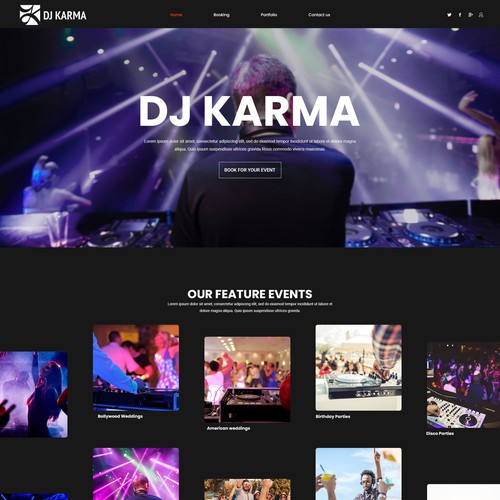 dj karma - playing good music since 2007 Design by Digitechtic