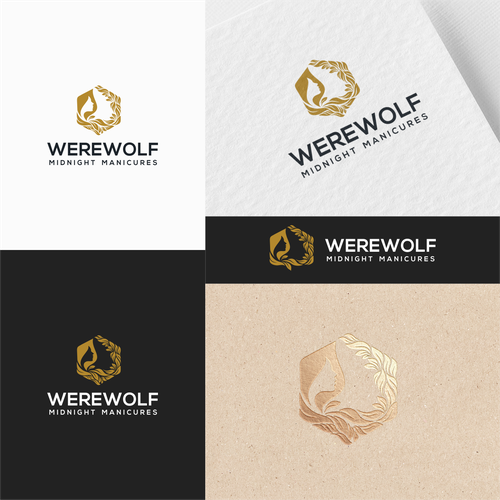 99d: Werewolf Midnight Manicures logo Design by GrapplerArts