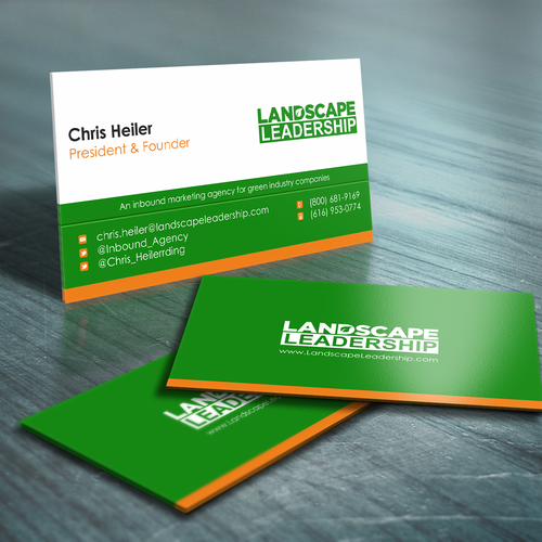 New BUSINESS CARD needed for Landscape Leadership--an inbound marketing agency Diseño de HYPdesign