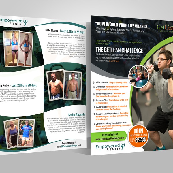 Design by Creativemirza.com titled "Flyer design for GetLean Challenge"