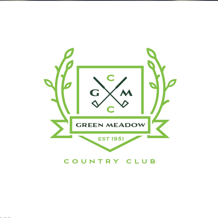 Country club logo with the title 'Bring an old golf country club back to life for Green Meadow Country Club'