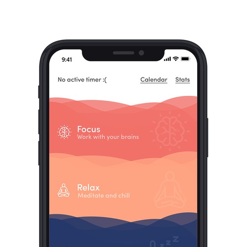 Interface Designs for Timer/Meditation app Design by Volodymyr Boiarinov