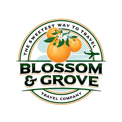 Vintage Orange Blossom Logo design for Travel Company Design réalisé par Ibnu Ardi