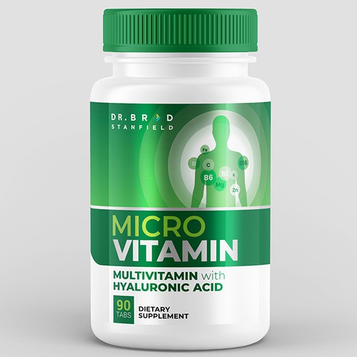 We Need a Vibrant and Scientifically-Inspired Label Design for MicroVitamin Design by Poroyo