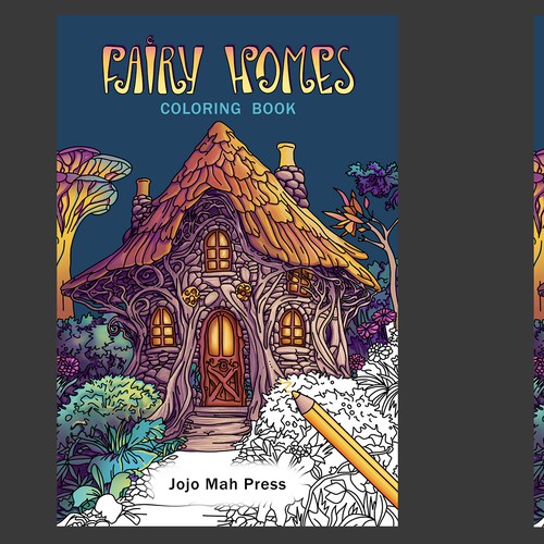 Fantasy Coloring Book Cover Contest For the Bold Design by Polina Pluslem