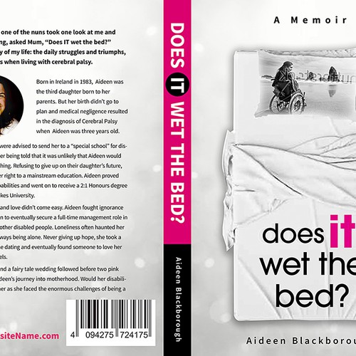 Exciting book cover for autobiography about disability Design by Nellista