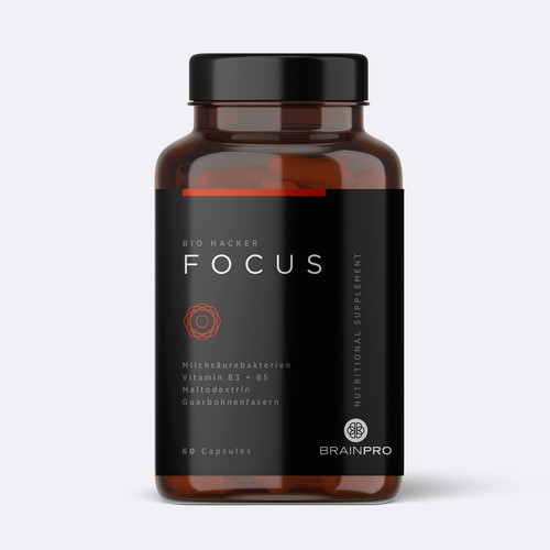 Design a product label for a bio hacker brand - Brain Pro Design by MKaufhold