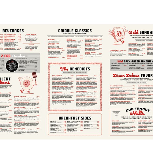 Recreate my 50's diner menu 11x17 double sided Design by Applefresh