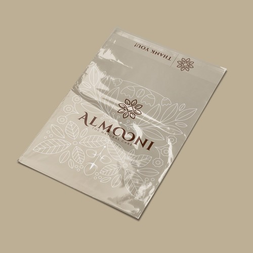 Design a simple yet elegant polybag packaging for our loofah brand Design by ZoranaS