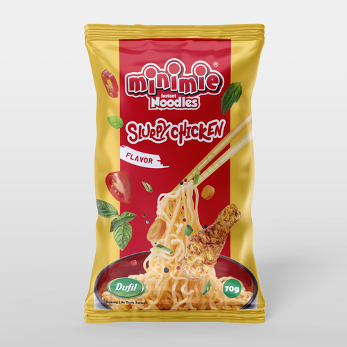 New packaging Design for Minimie Noodles Design by EffieK