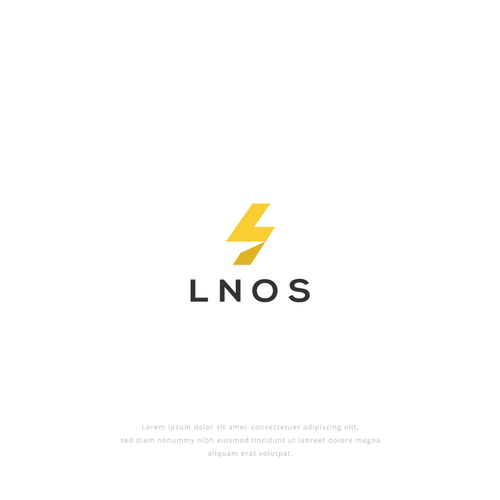 Lightning logo for Blockchain startup (LNOS) Design by Branding Inspiration