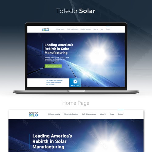 Website Redesign for Solar Panel Manufacturer and Tech Company Design by Vl@daS