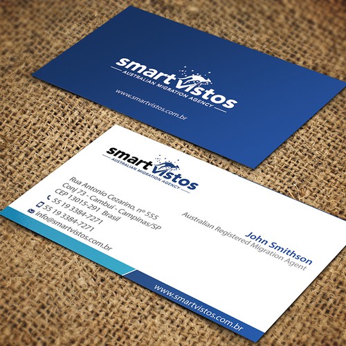 We need a great and creative business card for an Australian Migration Agency. Design by conceptu