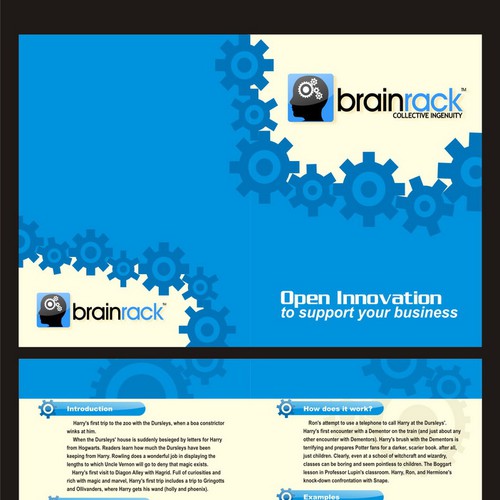 Brochure design for Startup Business: An online Think-Tank デザイン by Rendra