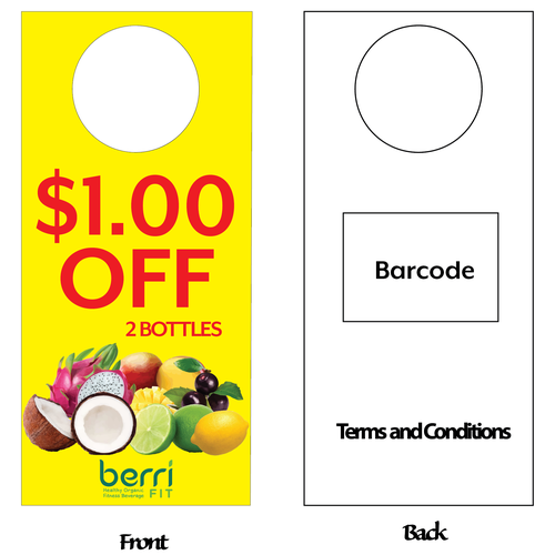 Neck Hangers and Coupons Product label contest