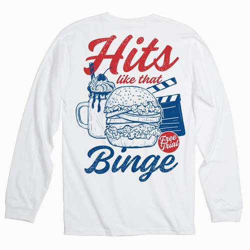 Vintage Diner-Style Original Illustration for Unisex Sweatshirt for Movie Rec Podcast Design by Zyndrome