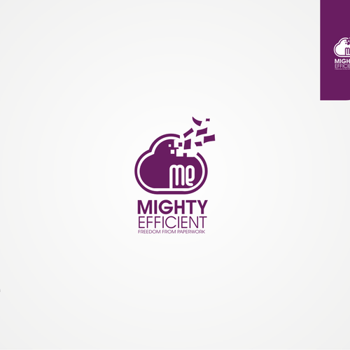 Create a modern, dynamic logo for Mighty Efficient Bookkeeping & Administration Design by bobo boy
