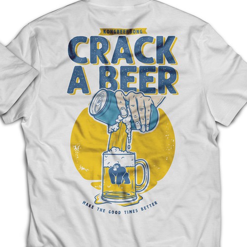 Breakfast Beers Kegs and Eggs illustrated graphic tee Design by 0409i