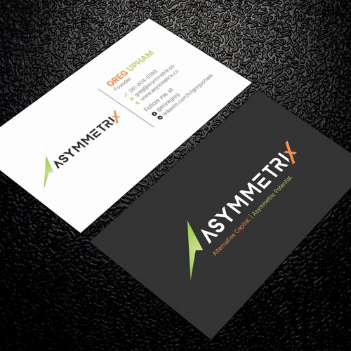 Design a cool, edgey but sophisticated business card for an alternative investment firm. Design von ™SF_Design™