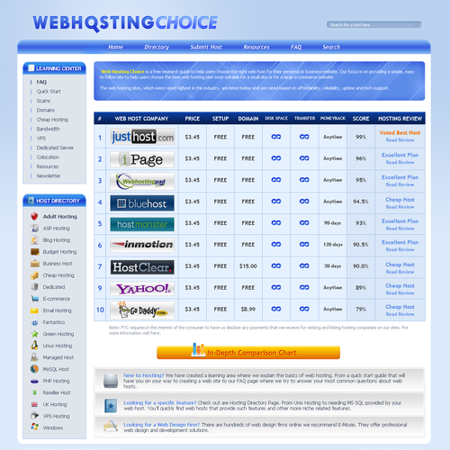 Redesign WebHostingChoice.com Design by JaninePring