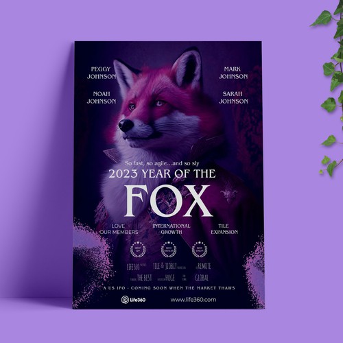 Life360 2023 Year of the Fox Poster Design by DeftArts